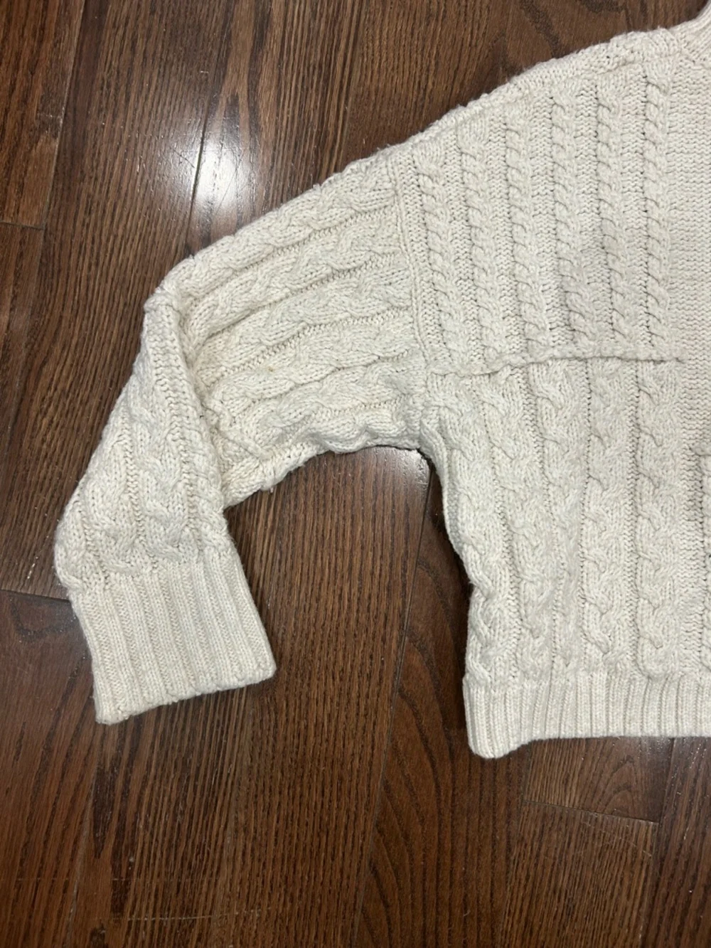 Zara Cream Cable Turtleneck Sweater - Picture 4 of 4